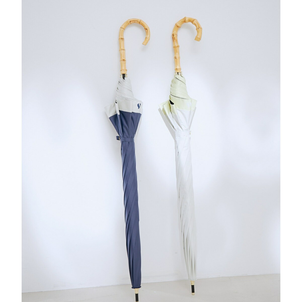 【晴雨兼用 遮光率100 】バンブーハンドルアンブレラ／ビス（VIS）