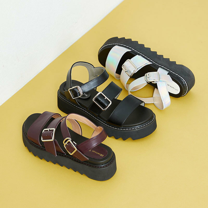 厚底ダブルベルトサンダル/31235／オリエンタルトラフィック（ORiental TRaffic）のサムネイル