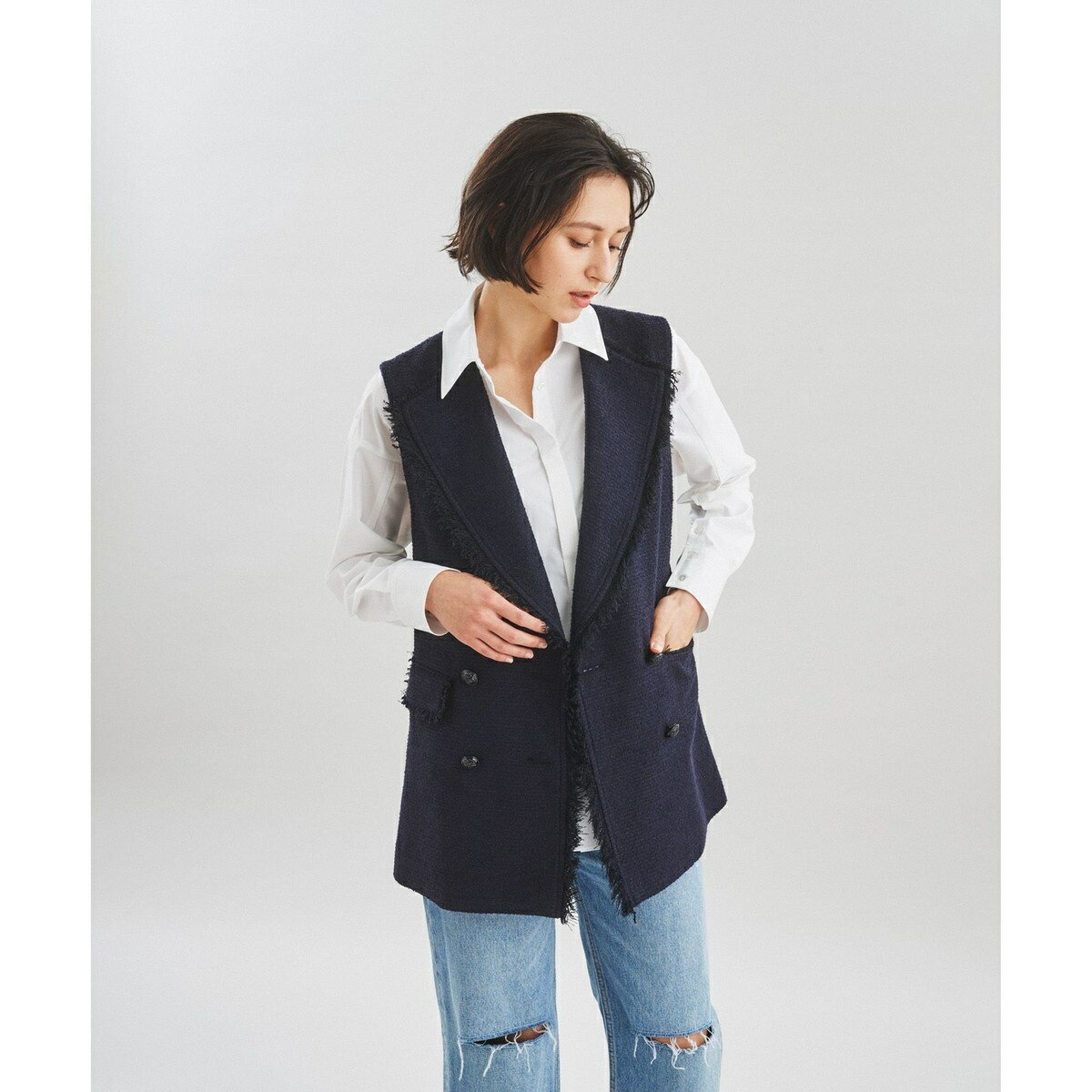 ツイードダブルベスト／グレースコンチネンタル（GRACE CONTINENTAL）のサムネイル