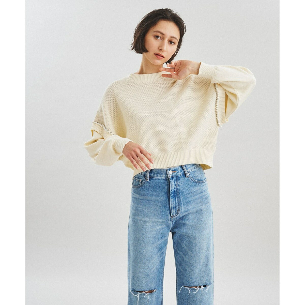 パールレイヤードニットトップ／グレースコンチネンタル（GRACE CONTINENTAL）のサムネイル