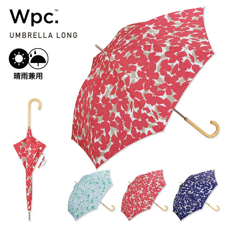 【Wpc.】雨傘 ボールドフラワー 58cm 晴雨兼用 レディース 傘 長傘／Wpc.（WPC）