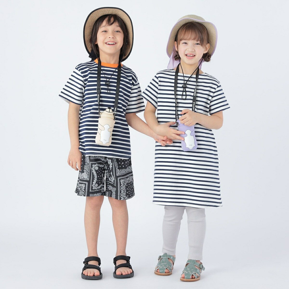 SHIPS KIDS:100～130cm / オーガニック コットン ボーダー Aライン ワンピース／シップス（SHIPS）