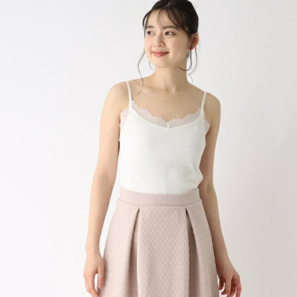丸胴編み レースキャミソール／インデックス（index）