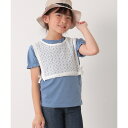 【2点セット】レースベスト/パフスリーブTセット(120?160cm)/イッカ(ikka)