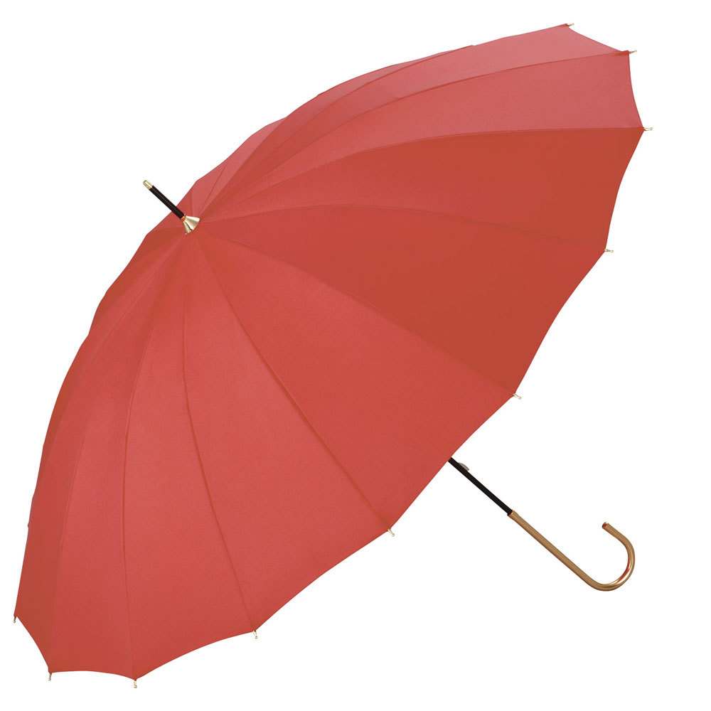 【Wpc.】雨傘 16本骨ソリッド 55cm 16本傘 傘 耐風 晴雨兼用 レディース 長傘／Wpc.（WPC）