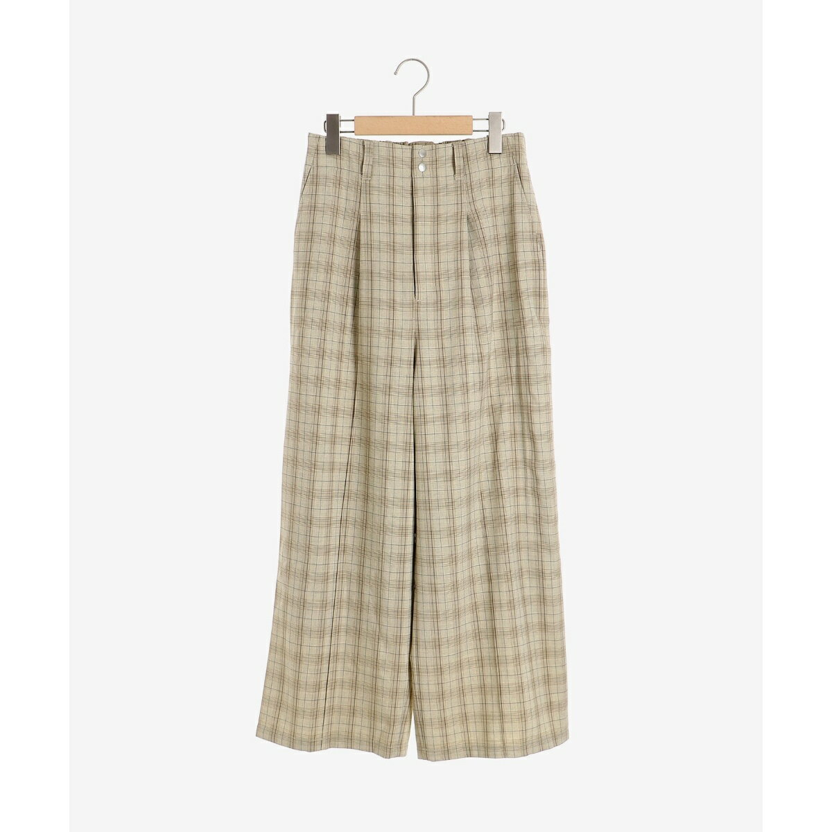 チェックセンタープレスパンツ／ルクールブラン（le.coeur blanc）