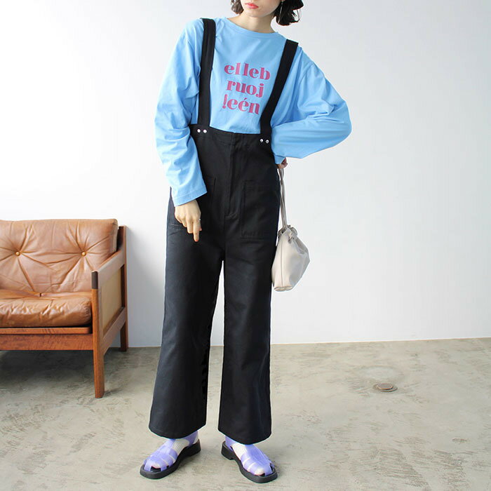 綿混ツイルハイウエストサロペット／ジーラ バイ リュリュ（GeeRA）