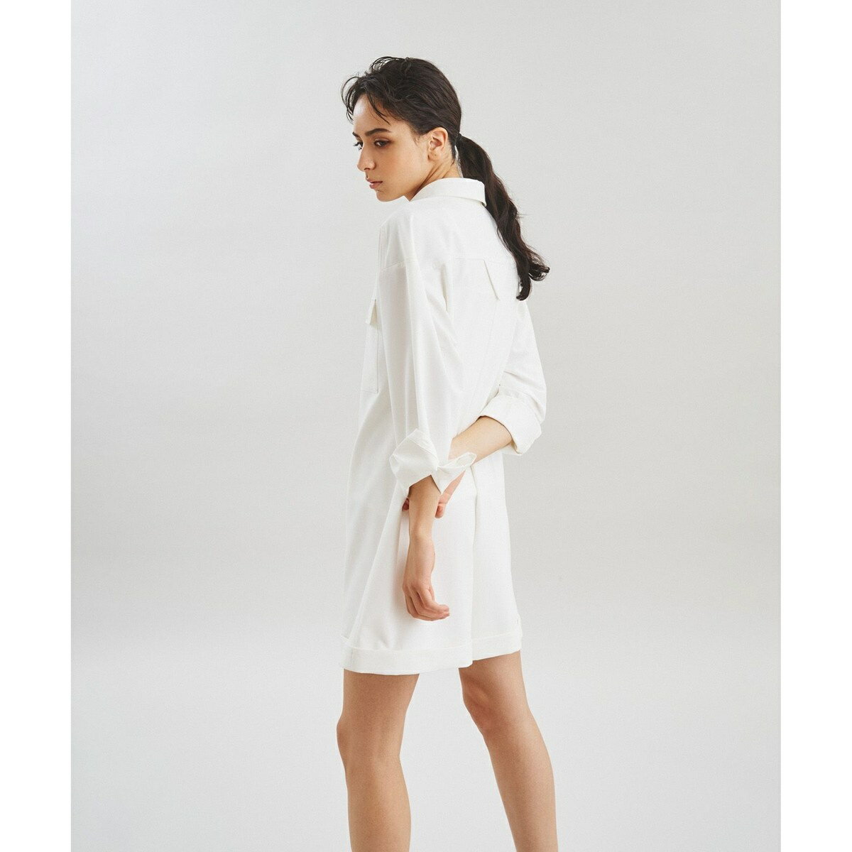 シャツサロペット／グレースコンチネンタル（GRACE CONTINENTAL）