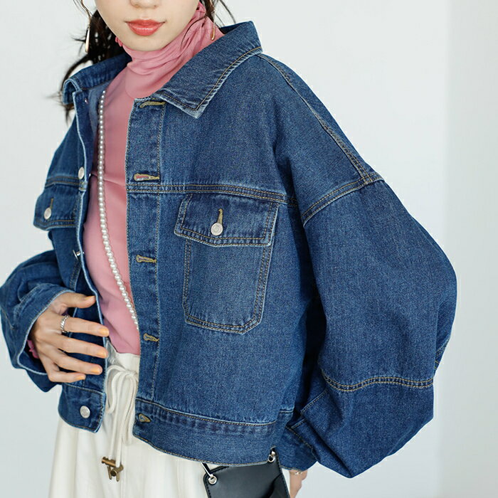 デニムショート丈Gジャン／ジーラ バイ リュリュ（GeeRA）のサムネイル