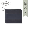 フォッシル 二つ折り財布 メンズ レザー ネイビー ML4400406/フォッシル(FOSSIL)