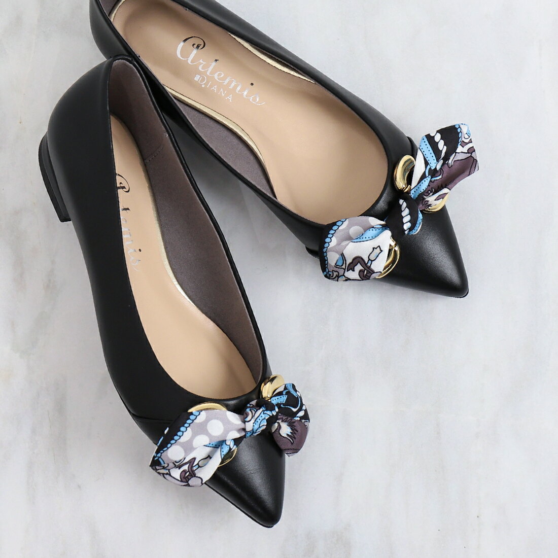 楽天市場】ダイアナ フラットシューズ リボンの通販