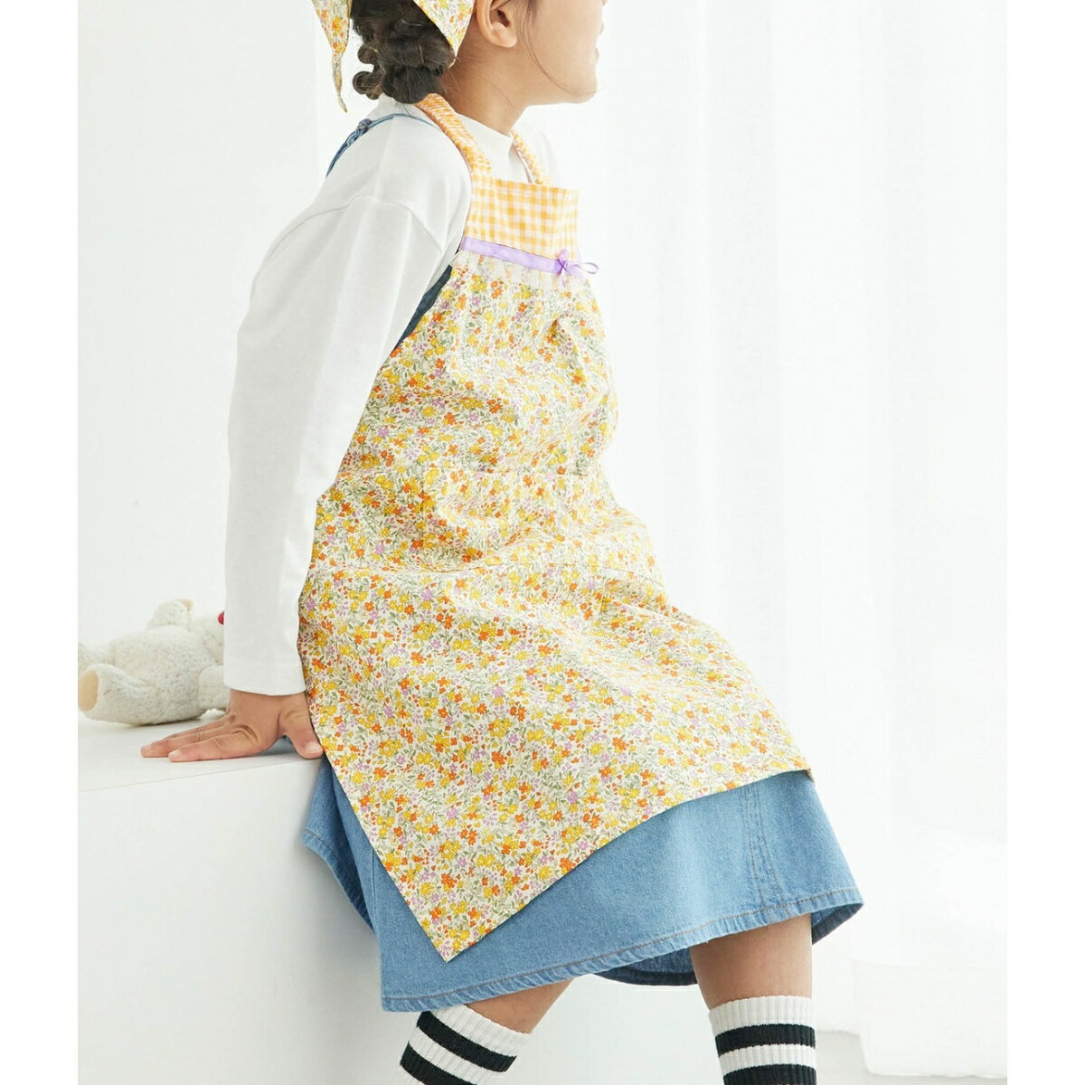 【KIDS】小花エプロン三角巾セット／ロペピクニック（ROPE' PICNIC）のサムネイル