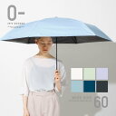 ー0&(晴雨兼用日傘/手開き折りたたみ傘/ワイド/60cm/撥水/UV&遮光率99%以上/遮熱)/ラインドロップス(LINE DROPS)
