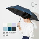 ー0&(晴雨兼用折りたたみ日傘/ワンタッチ自動開閉/撥水/UV&遮光率99%/遮熱)/ラインドロップス(LINE DROPS)