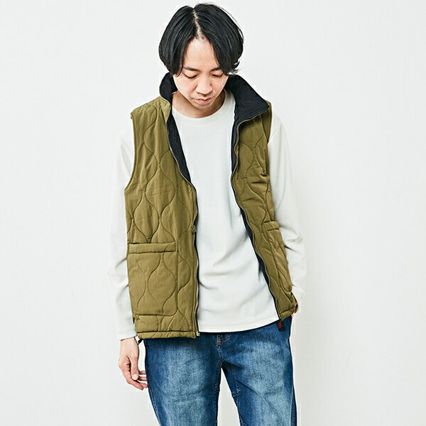 【MASTER FRAME】リバーシブル中綿ベスト／メンズメルローズ（MEN'S MELROSE）