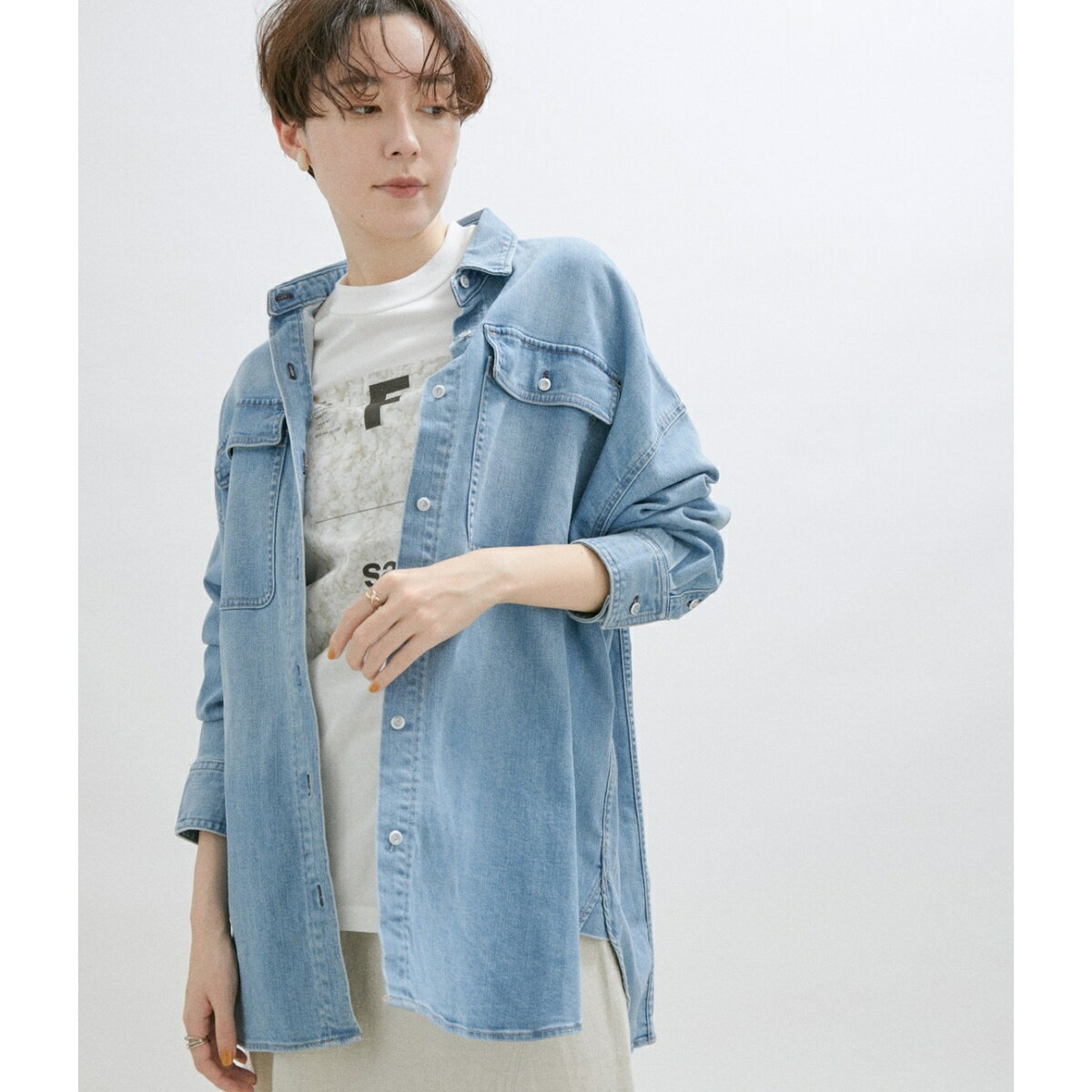 【Healthy DENIM（ヘルシーデニム）】Almond デニムシャツ／サロン アダム エ ロペ（SALON adam et rope' ）のサムネイル