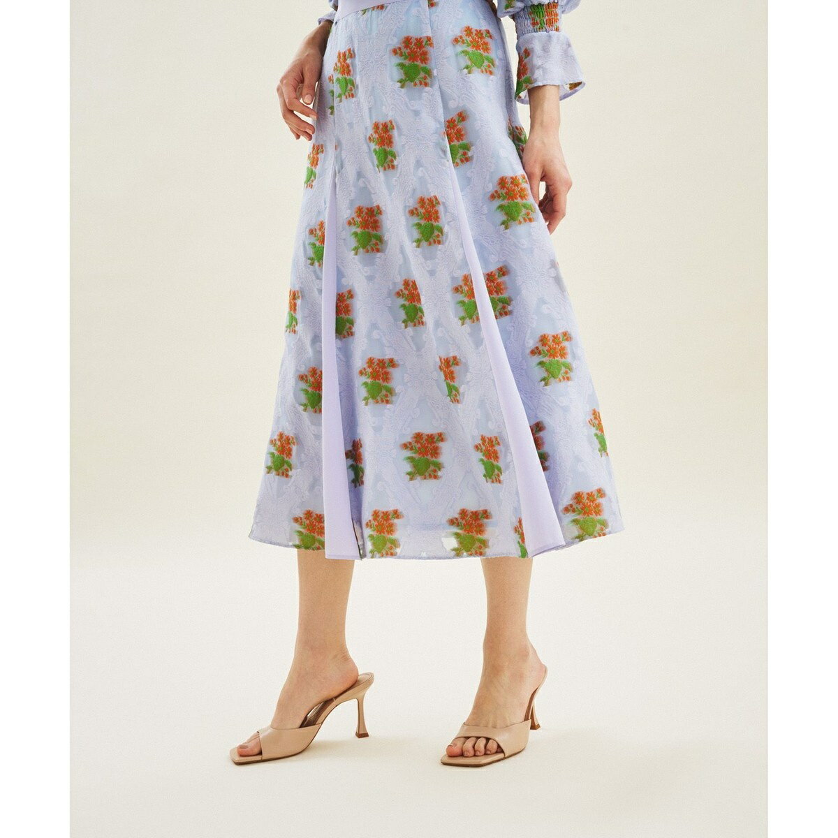 タイルジャガードフレアスカート／グレースコンチネンタル（GRACE CONTINENTAL）