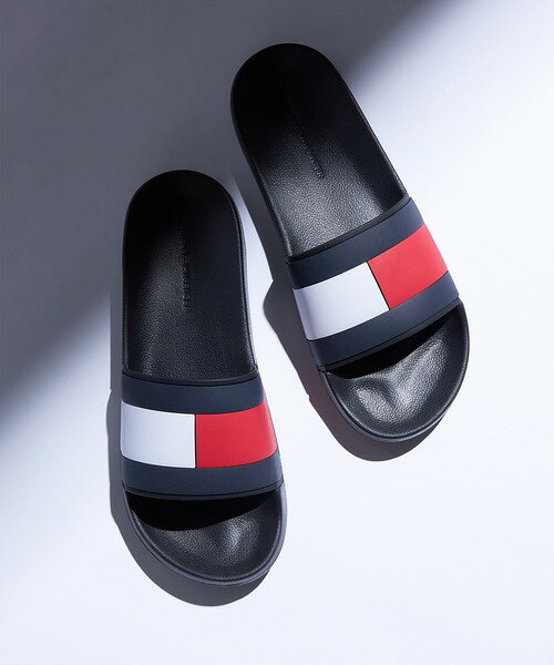 【オンライン限定】ラバーフラッグプールサイドサンダル／トミー ヒルフィガー（Tommy Hilfiger）