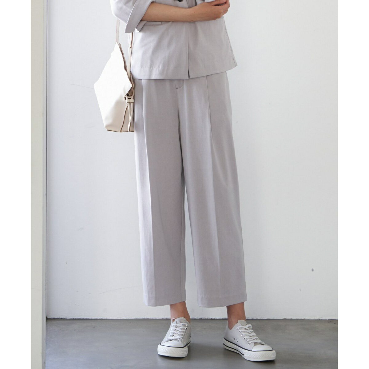 【接触冷感／セットアップ対応】GOKU楽 ひやっとBeasystretchワイドパンツ／イッカ（ikka）