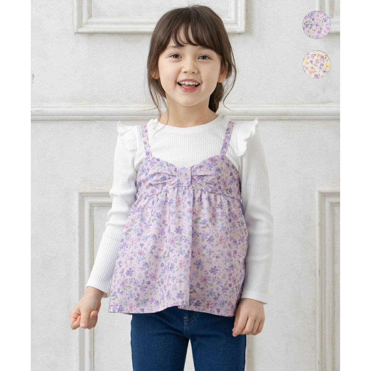 花柄キャミセット 長袖 Tシャツ／エニィファム（any FAM）のサムネイル