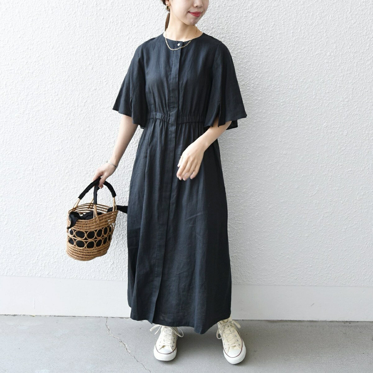 SHIPS any:〈洗濯機可能〉オーガニック リネン フレアスリーブ ワンピース／シップス エニィ（SHIPS any）のサムネイル