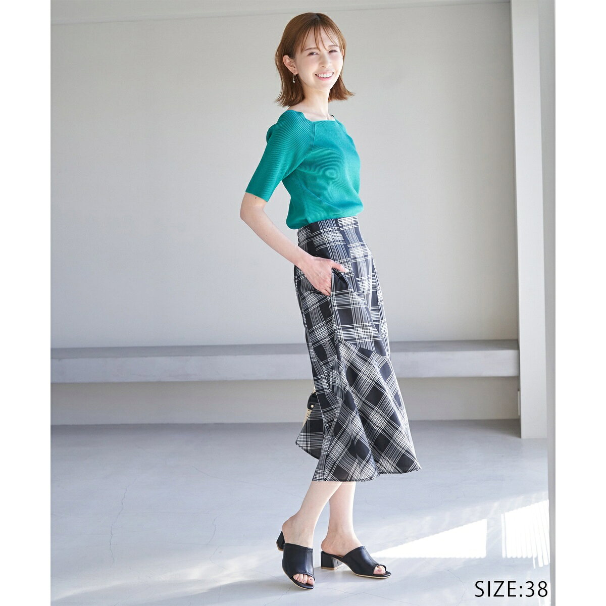 チェックボリュームスカート／ロペピクニック（ROPE' PICNIC） 0101marui-12316540 丸井(マルイ)楽天市場店 サンプル画像3