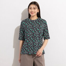 ミゼール 服 レディース ブロックプリントコットンTシャツ／ミゼール（missel）