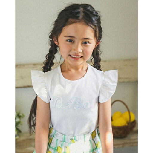 スパンコールロゴプリント Tシャツ(100~150cm)/ベベ(BeBe) スパンコールロゴプリント Tシャツ(100~150cm)/ベベ(BeBe)