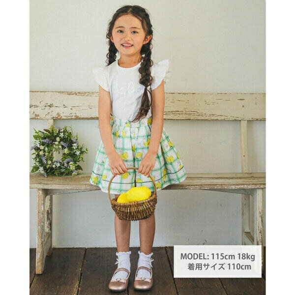 スパンコールロゴプリント Tシャツ(100~150cm)／ベベ（BeBe）