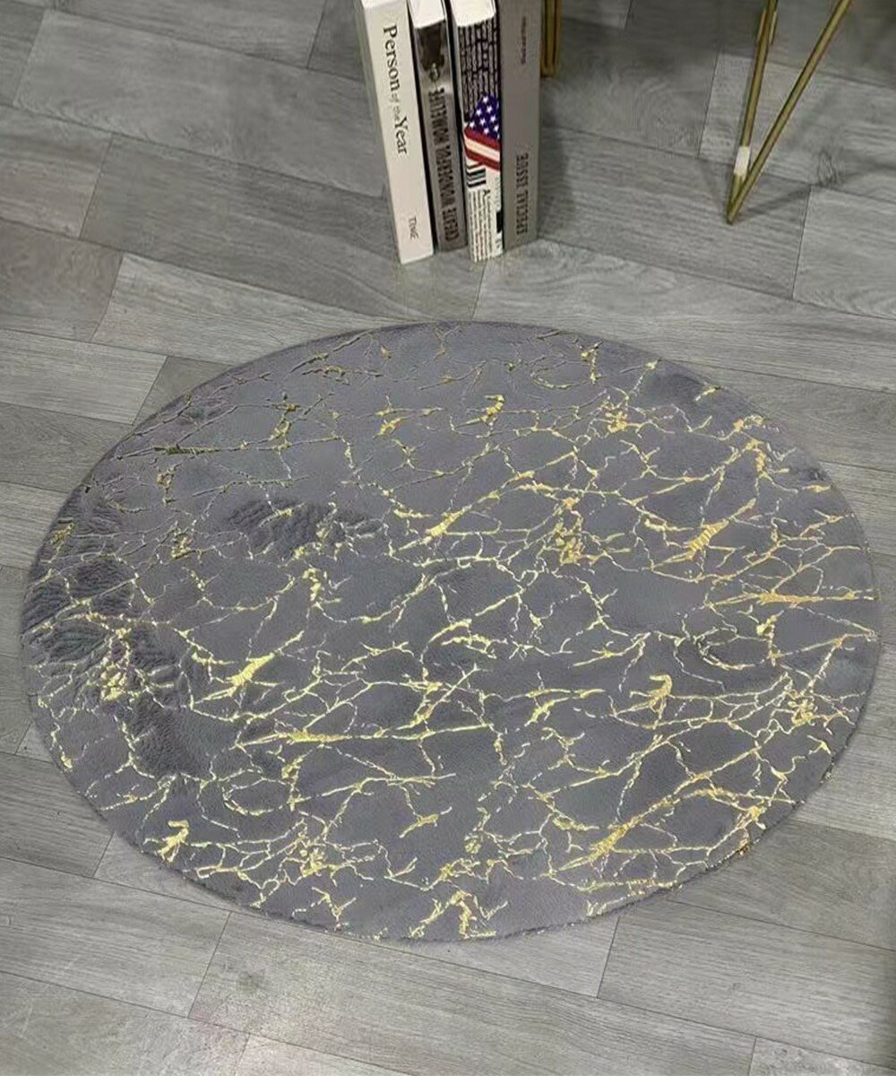 ベルベット大理石風サークルマット/アイモハ(aimoha) [3]