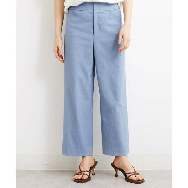 Linen, Hemp - [小さいサイズ]ストレッチワイドパンツ(定番人気)／ミッシェルクラン（MICHEL KLEIN）