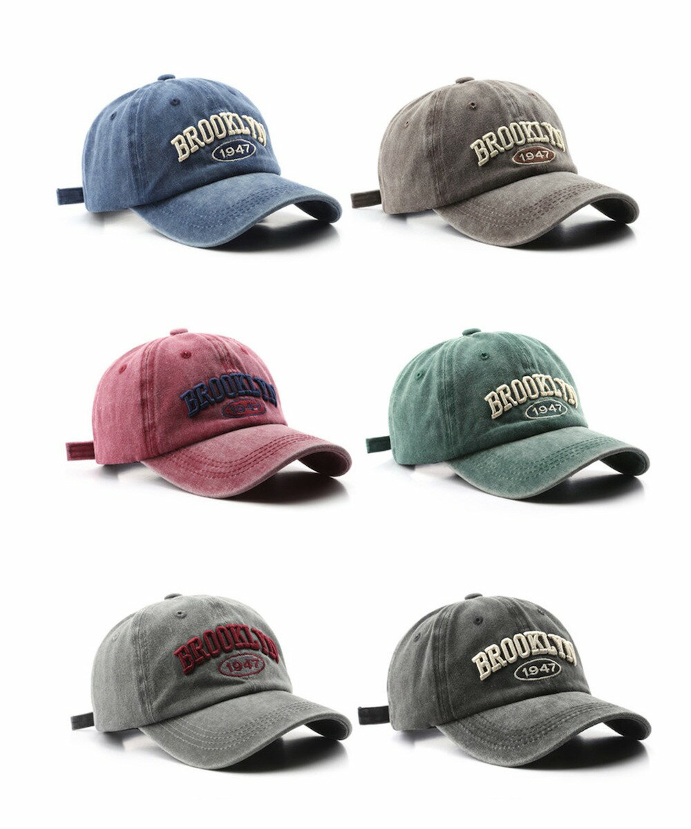 HOOK- アメカジアンティーク風英字刺繍キャップ／フック（HOOK）