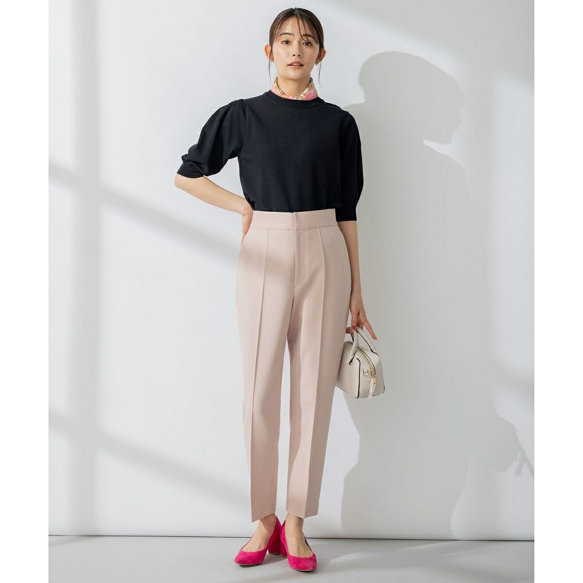 【8色展開・アンサンブル対応】ブーケカラー6分袖ニット／組曲（KUMIKYOKU）