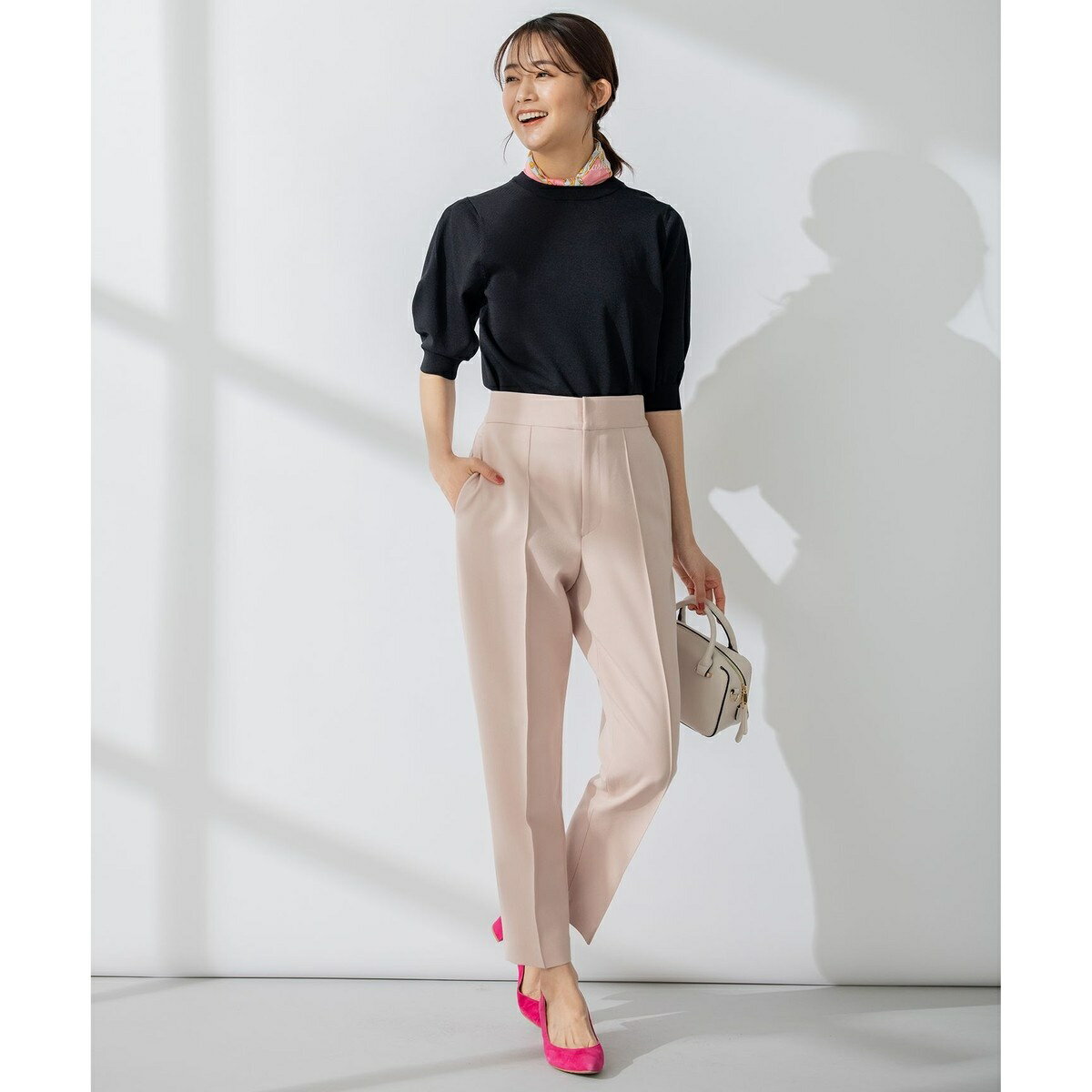 【8色展開・アンサンブル対応】ブーケカラー6分袖ニット／組曲（KUMIKYOKU）