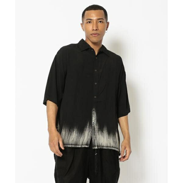 KMRii^P^DISCHAGED CREPE RAYON Shirts^r[o[iBEAVERj