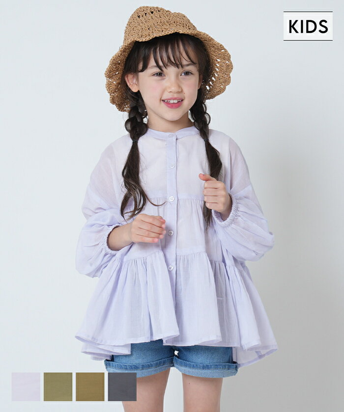 【キッズ】ティアード ガーゼ ブラウス 全4色／コカ（coca）のサムネイル