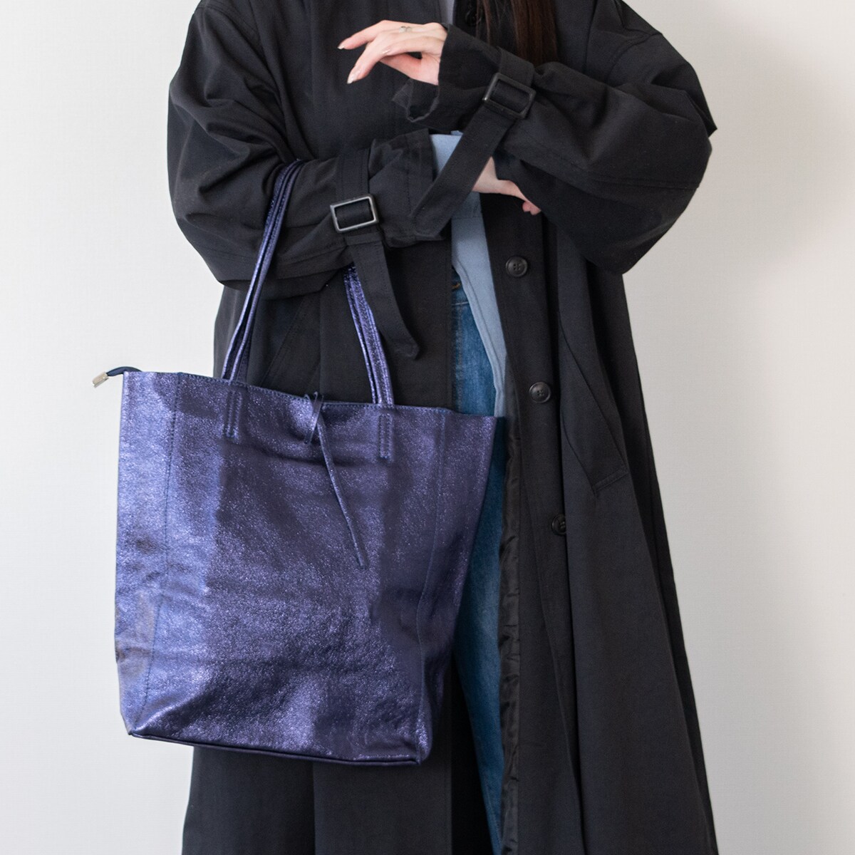 Andrea Cardone◆メタリックレザートートバッグ／アンドレアカルドネ（Andrea Cardone）