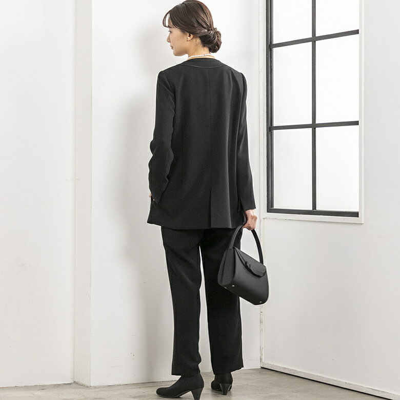 【洗える】【喪服】ジャケット・ブラウス・パンツ/ブラックフォーマル/七五三/オールシーズン／フォルムフォルマ（form forma）
