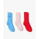シャーベットカラーリング3Pソックス/ラコステ(LACOSTE)
