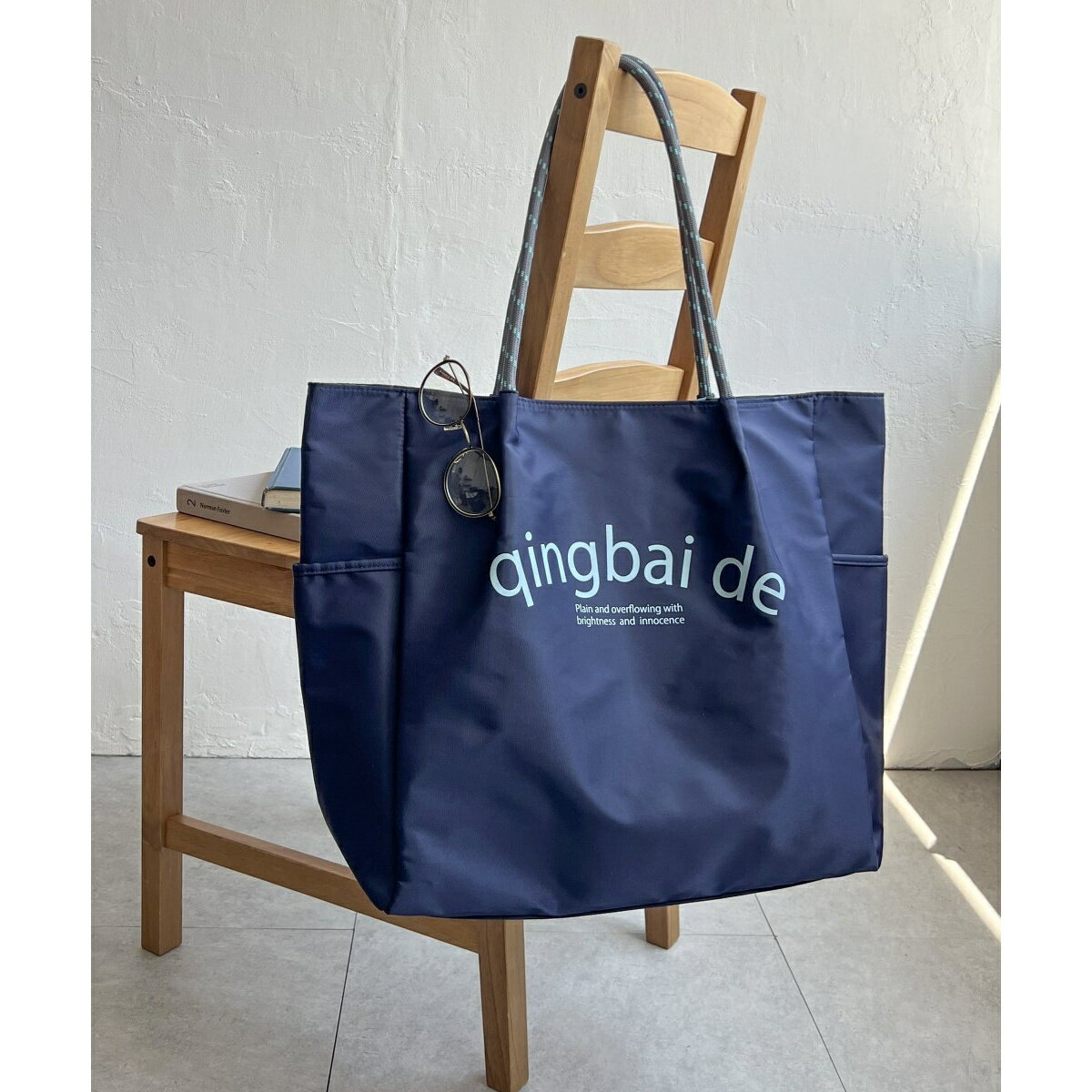 撥水ロゴ入りビッグトートバッグ／イッカ（ikka）