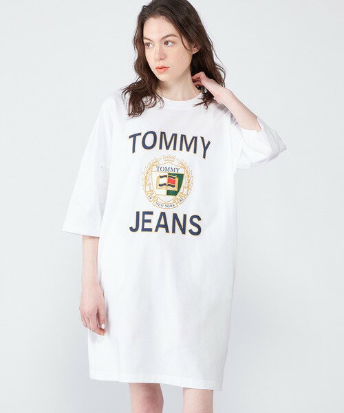 オーバーサイズリュクスTシャツワンピース／トミー ジーンズ（TOMMY JEANS）