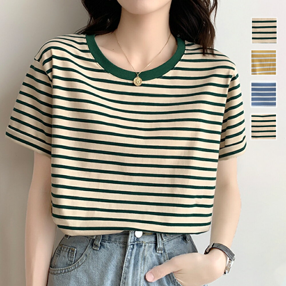 ボーダー半袖Tシャツ／アミュレット（Amulet）