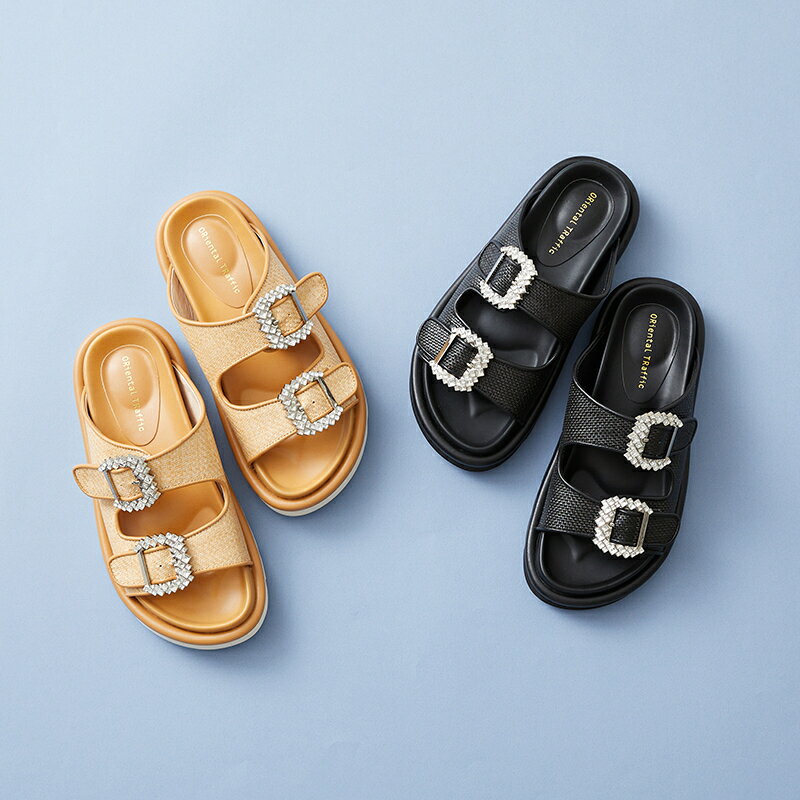 ビジューバックルコンフォートサンダル/31225／オリエンタルトラフィック（ORiental TRaffic）