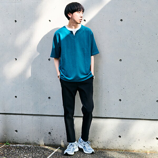 【MASTER FRAME】キーネックフェイクショートスリーブTシャツ／メンズメルローズ（MEN'S MELROSE）