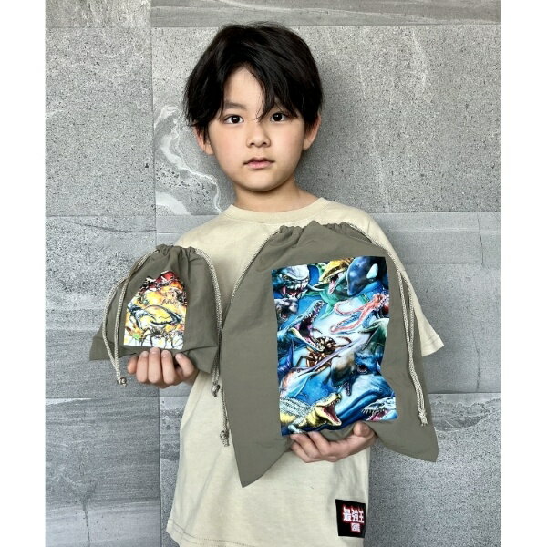 【最強王図鑑×SHOO・LA・RUE】巾着袋2点セット／シューラルー（SHOOLARUE）のサムネイル