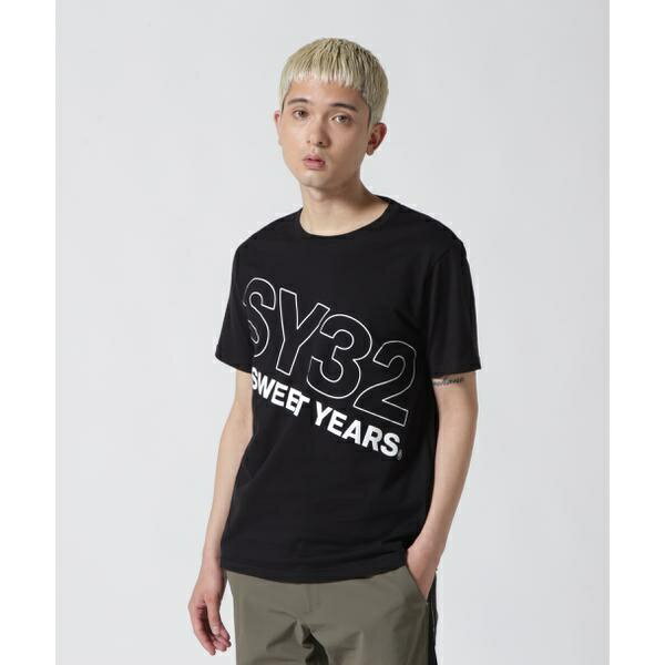 SY32 by SWEETYEARS^SLASH BIG LOGO TEE^CtbViROYAL FLASHj