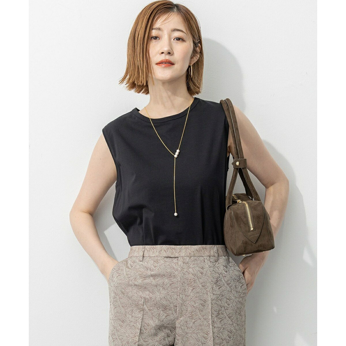 【洗える】コットンベアジャージー ノースリーブ Tシャツ／23区（23KU） 0101marui-12347457 丸井(マルイ)楽天市場店 サンプル画像3