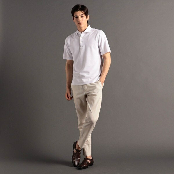 ハニカムボーダーポロシャツ／ムッシュニコル（MONSIEUR NICOLE）