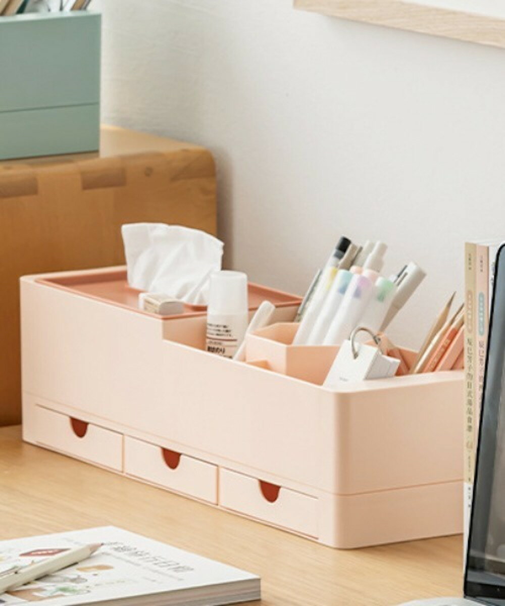 ティッシュケース付き 収納ボックス／アイモハ（aimoha）