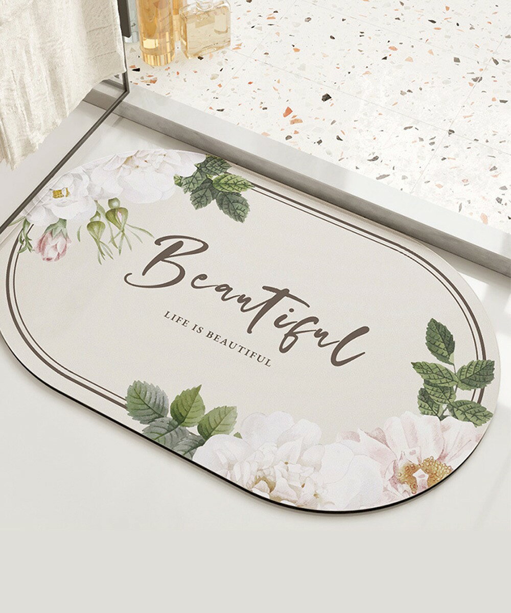 フローラル英字バスマット/アイモハ(aimoha) [2]